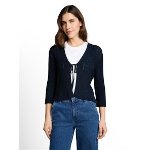 Tom Tailor dames vest 1051347 strik Marine